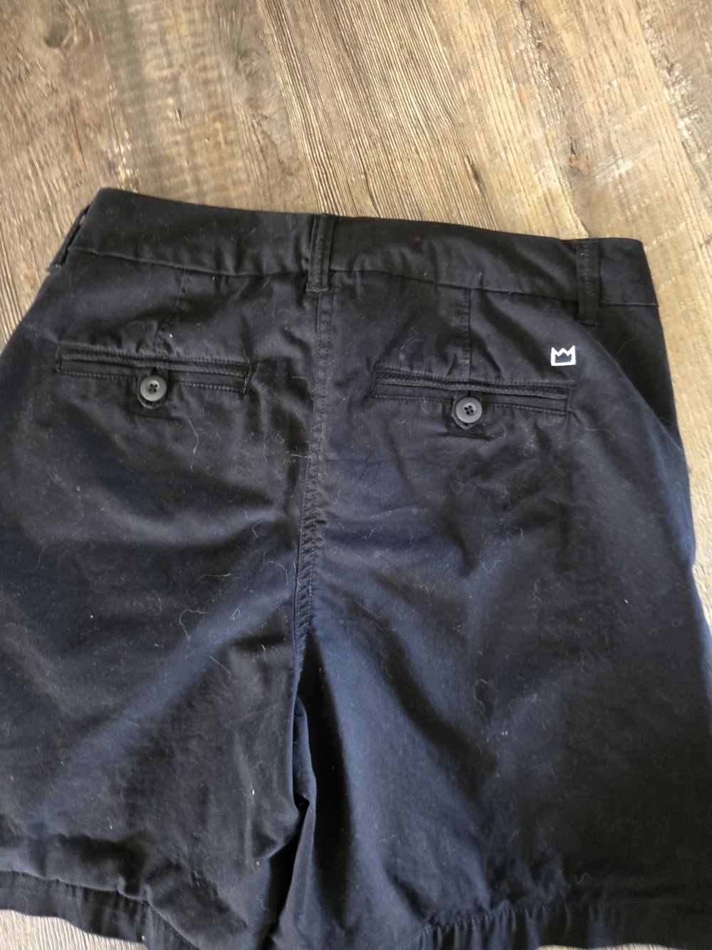 crown & ivy Black Women's Bermuda Shorts with Back Button Pockets